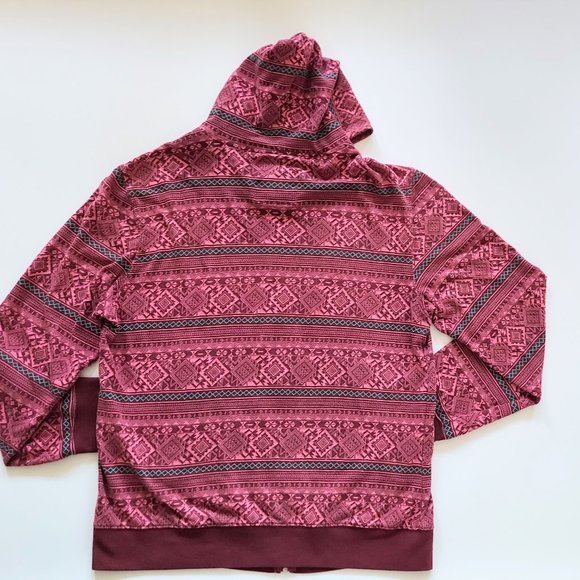 Beautiful Giant Men's Size Large Full Zip Lightweight Hoodie Maroon Red - Picture 3 of 5